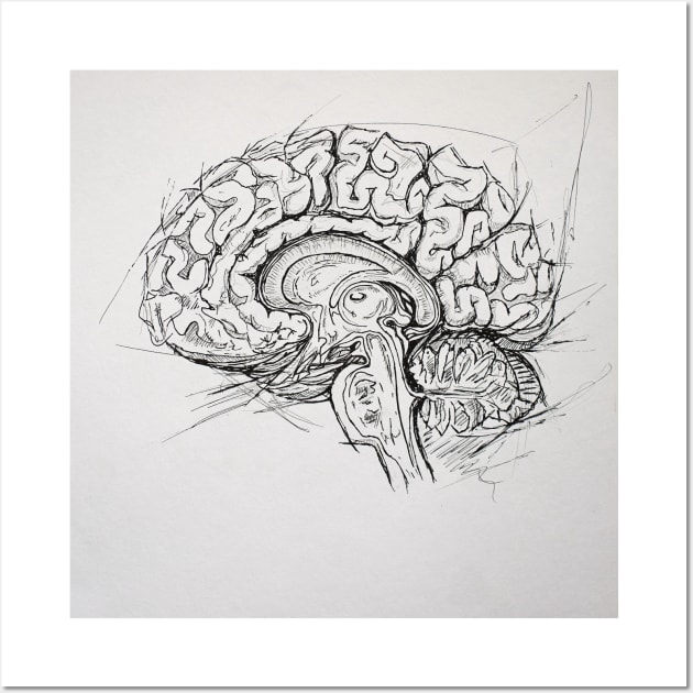 Brain Wall Art by KissArt